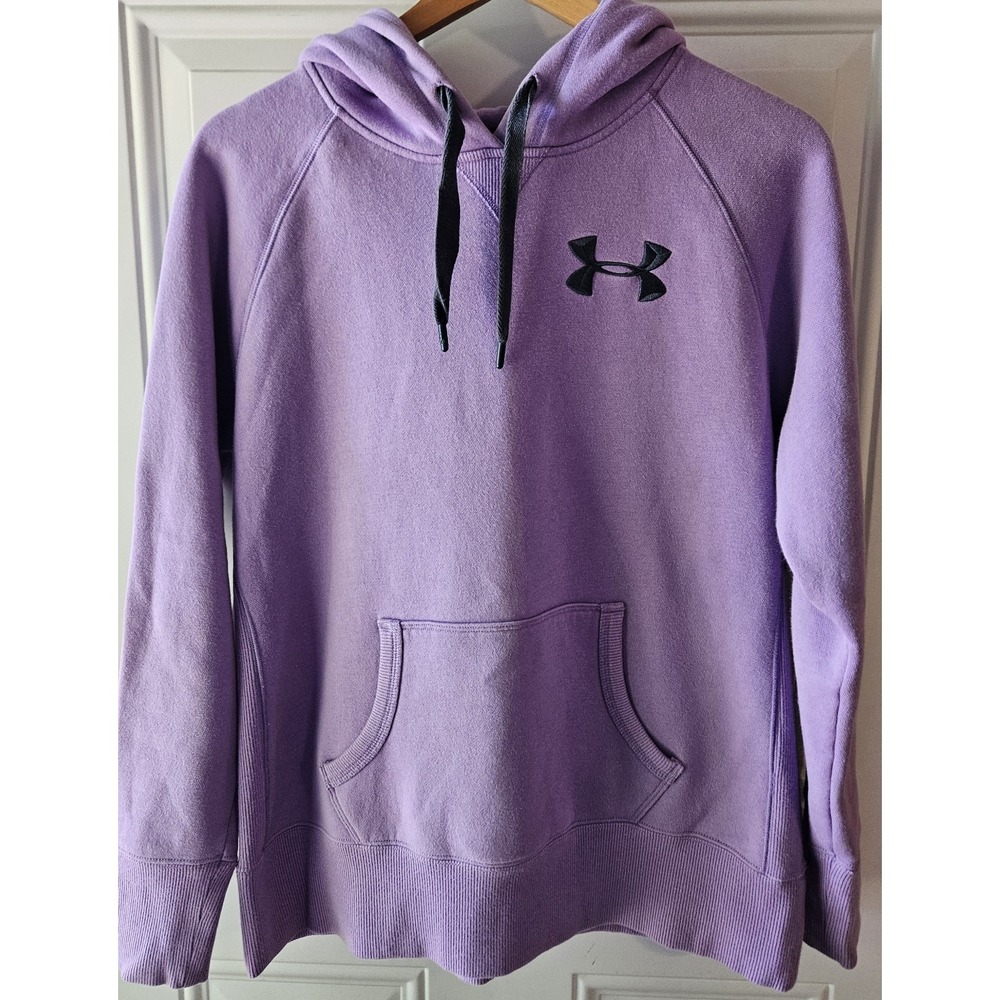 Women's‎ Under Armour Purple Fleece Hoodie Sweatshirt Size Medium Loose Fit